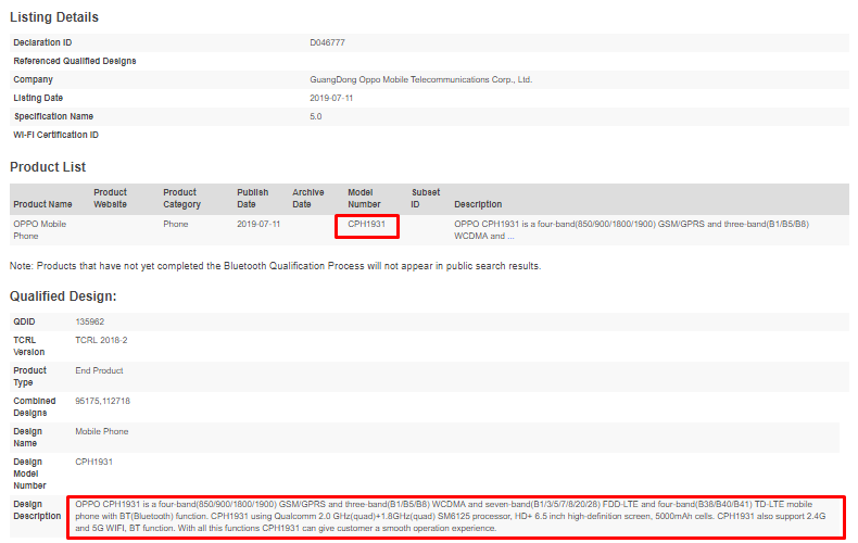 Listing detail listing id. Oppo cph1931 модель. Oppo cph1931 характеристики.