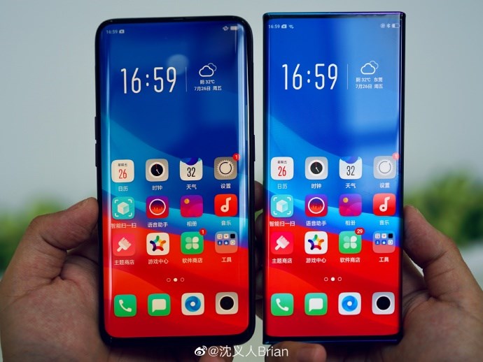 OPPO phone with Waterfall Screen