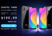 Oukitel Y4800 6GB/128GB version flash sale launches on Aliexpress for just $199.99! Oukitel Y4800