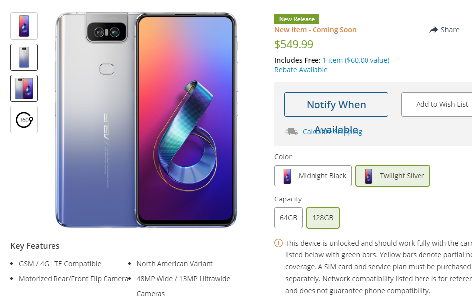 ASUS Zenfone 6 B&H