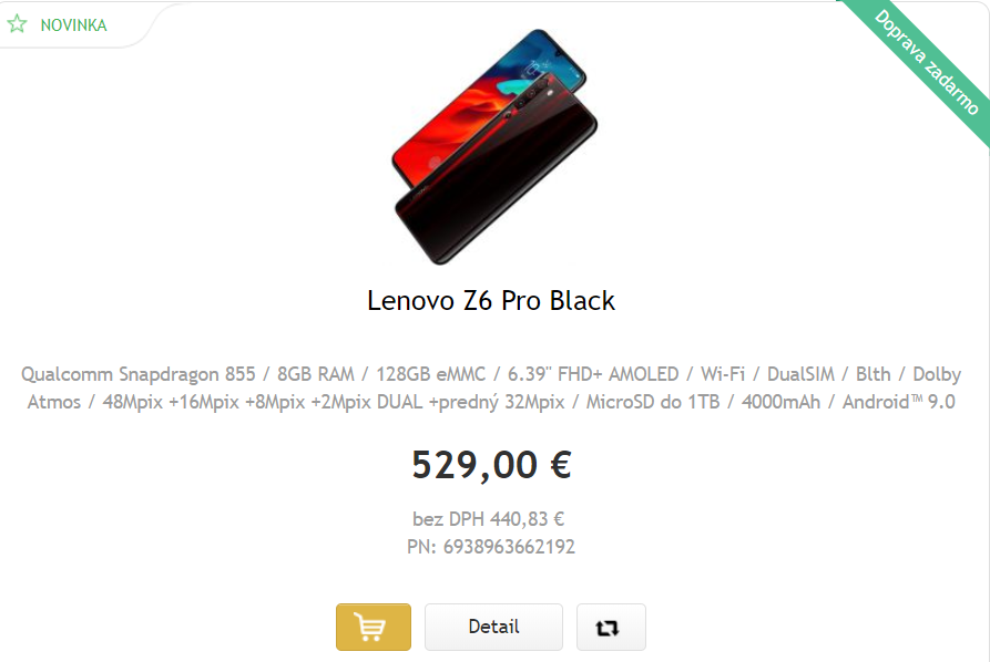 Lenovo Z6 Pro Slovakia