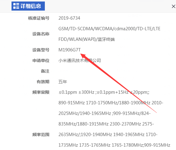 Xiaomi M1906GT