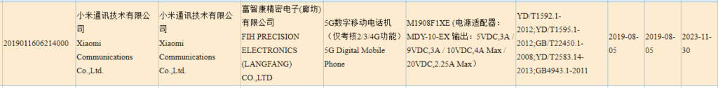 Xiaomi Mi MIX 4 3C