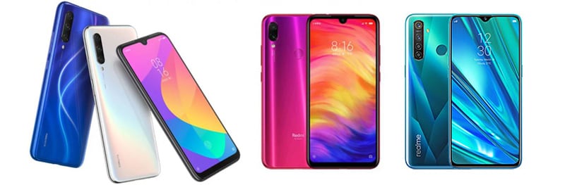 Xiaomi Mi A3 vs Realme 5 Pro vs Redmi Note 7 Pro: Specs ...