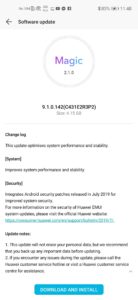 honor 20 update