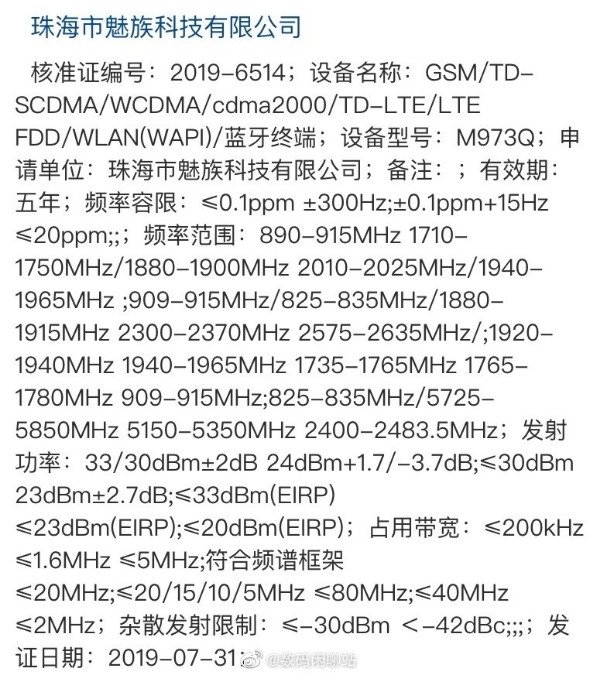 Meizu Smartphone Certified China