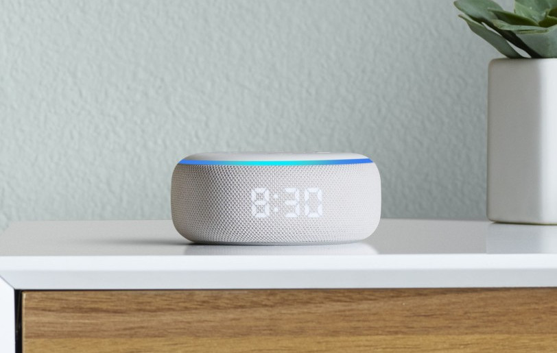 Amazon Echo Dot with clock