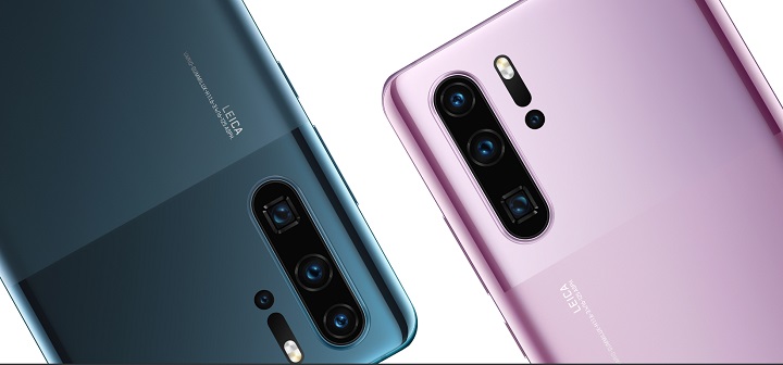 Huawei P30 Pro Mystic Blue and Misty Lavender
