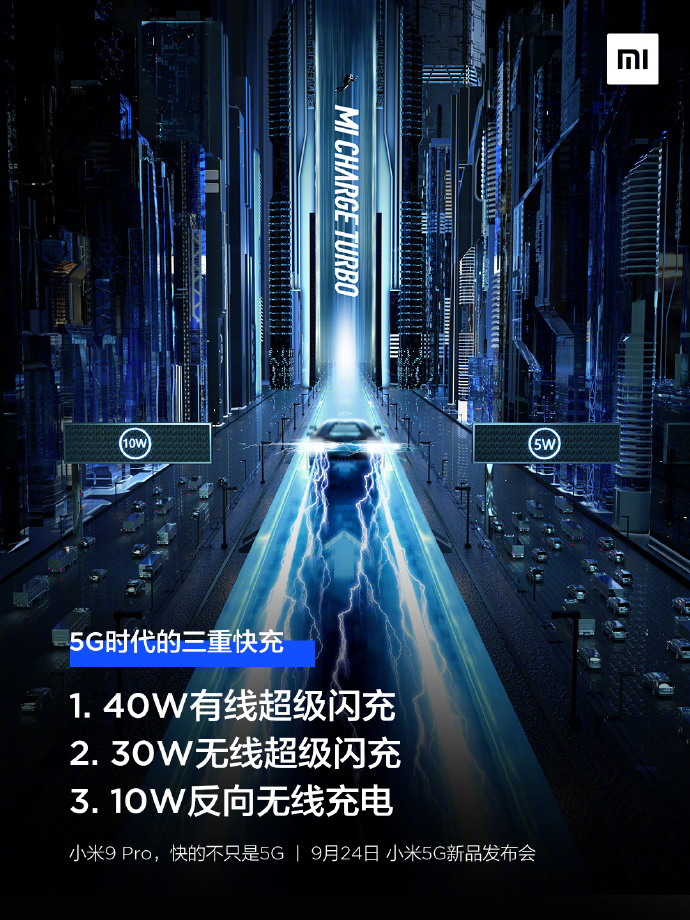 Mi 9 Pro 5G Mi Charge Turbo Support