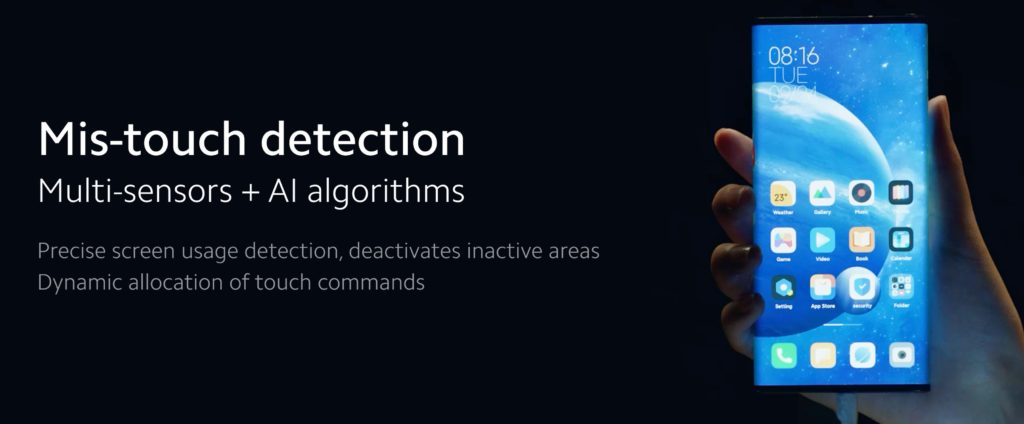 Mi Mix Alpha accidental touch avoid