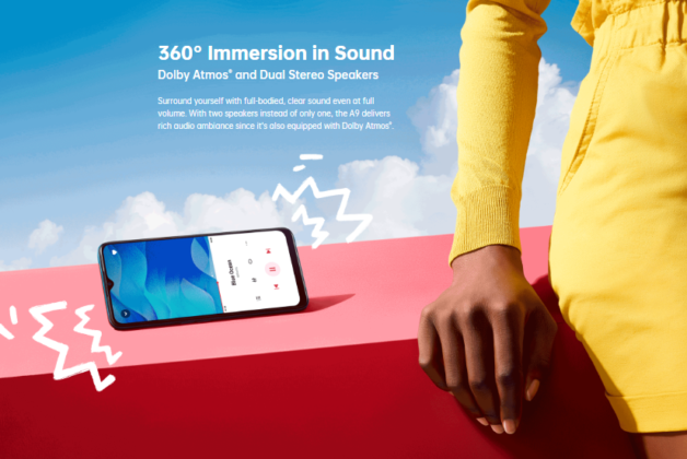 OPPO A9 2020 stereo speakers