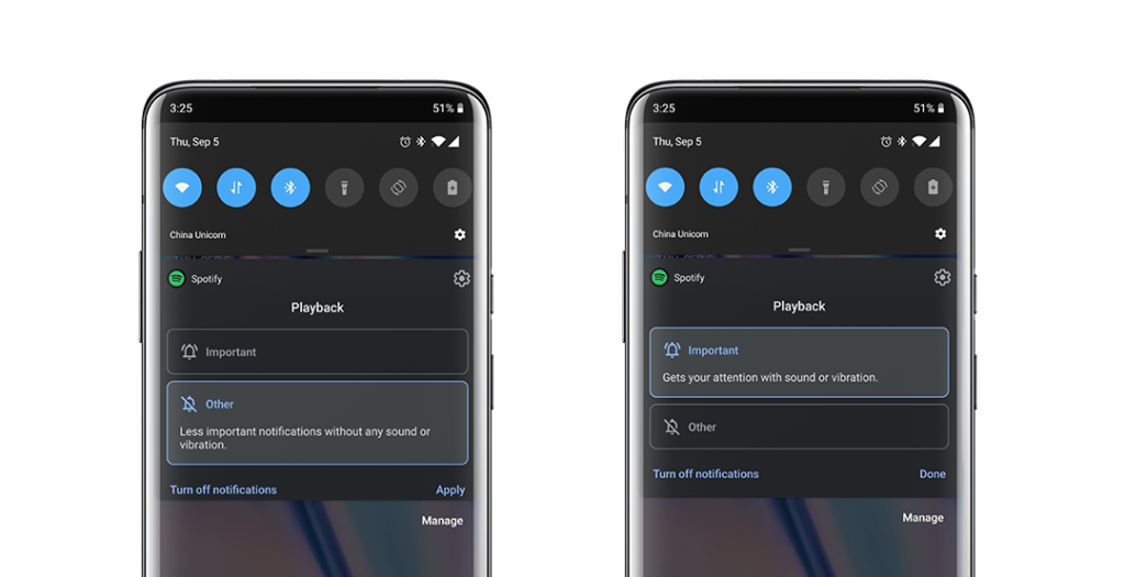 OxygenOS feature notification segregation