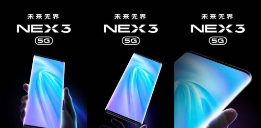 Vivo NEX 3 5G display renders