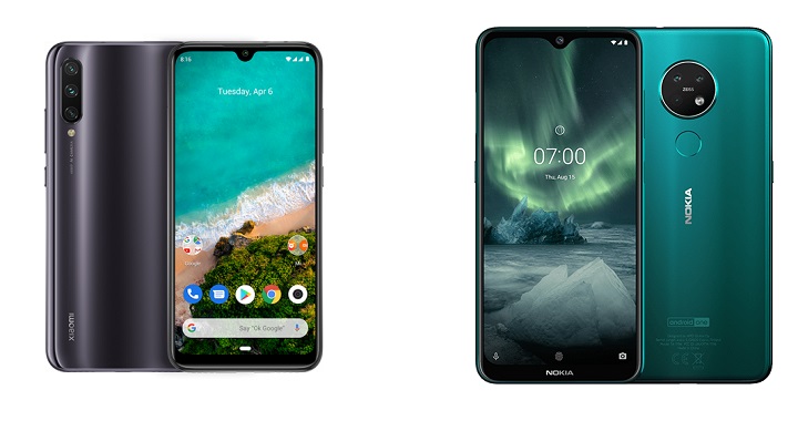 Xiaomi Mi A3 vs Nokia 7.2