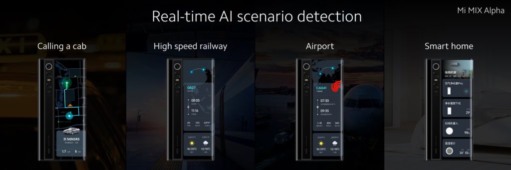 mi mix alpha rear screen features