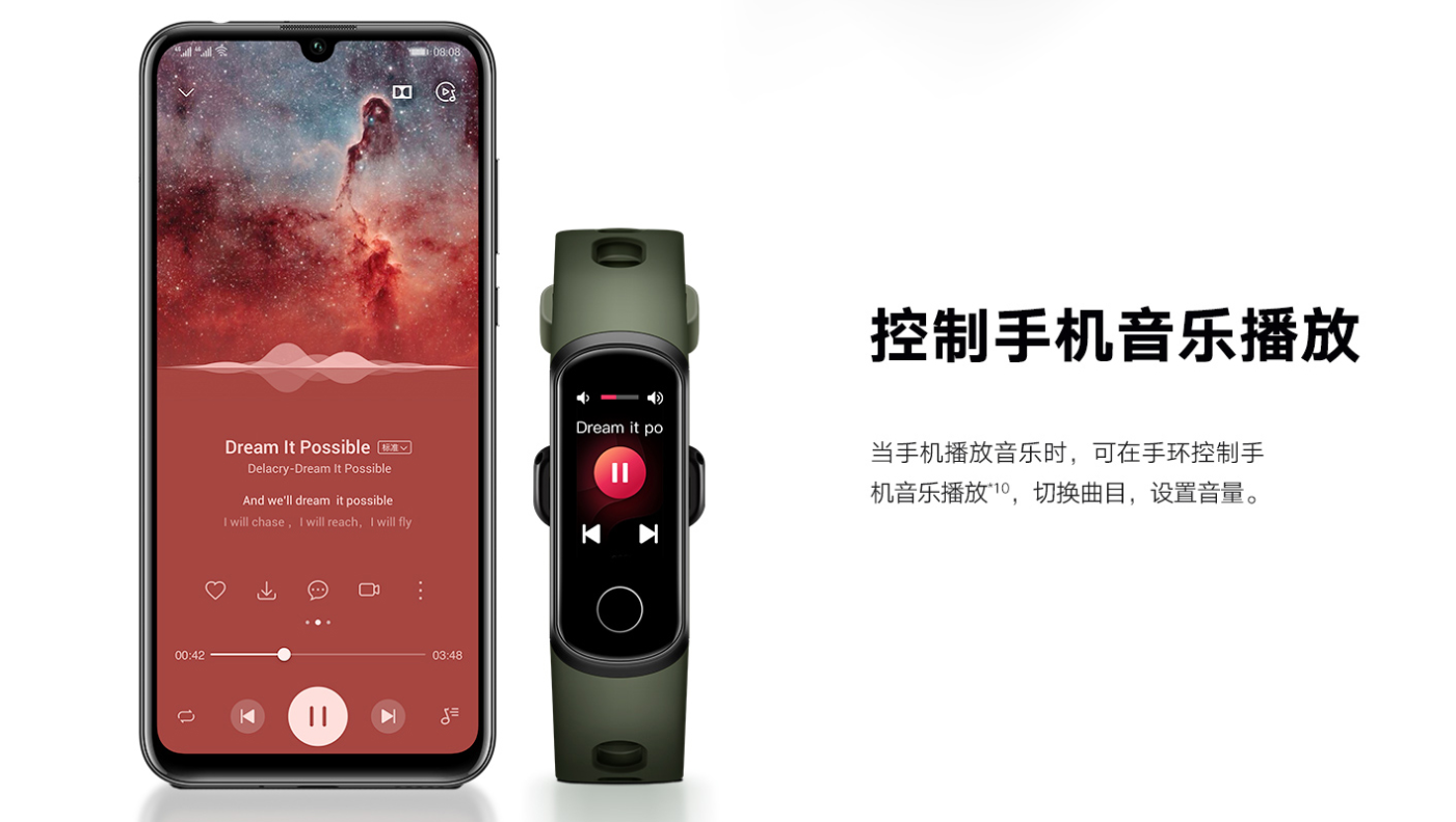 Honor Band 5i Music Playback Control