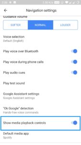 google maps music controls