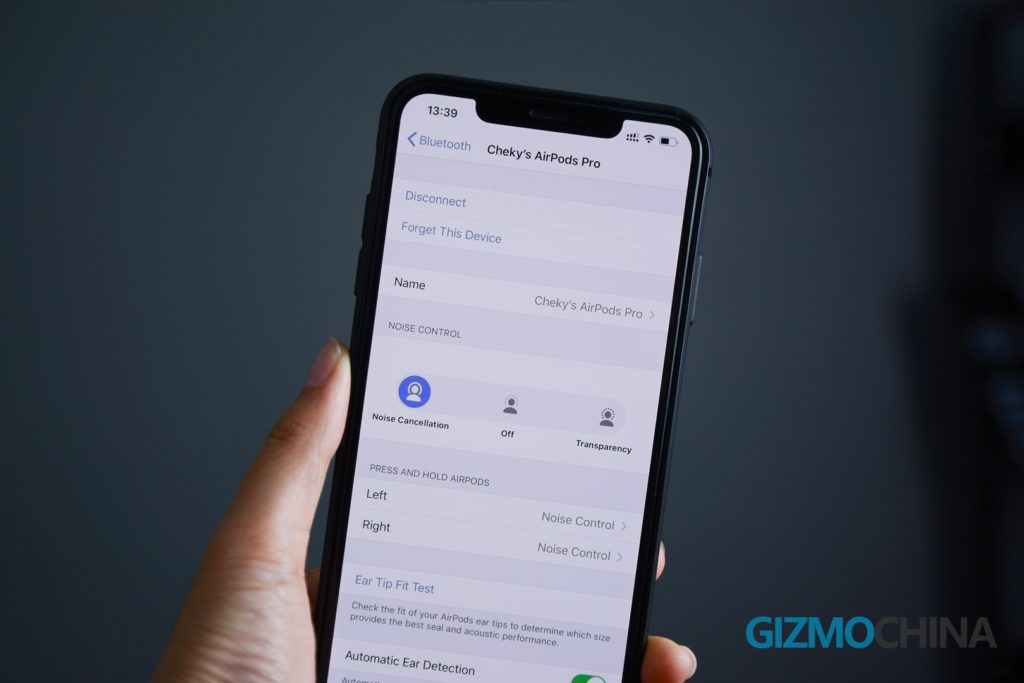 Apple settings-airpods Pro