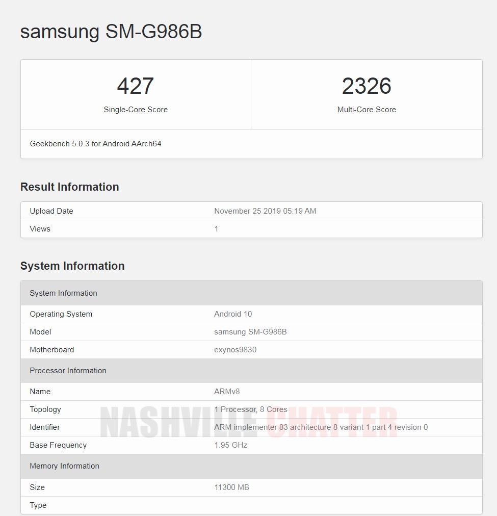 exynos 990 geekbench 4