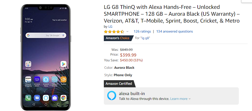 LG G8 ThinQ Deal