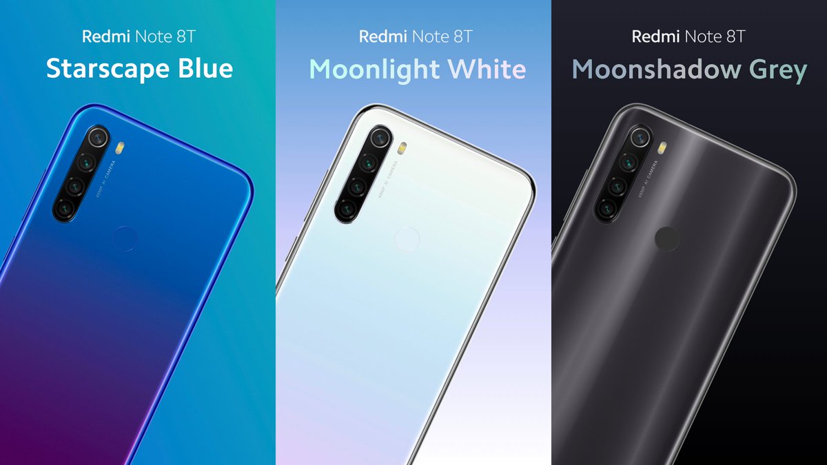 Redmi Note 8T all colors