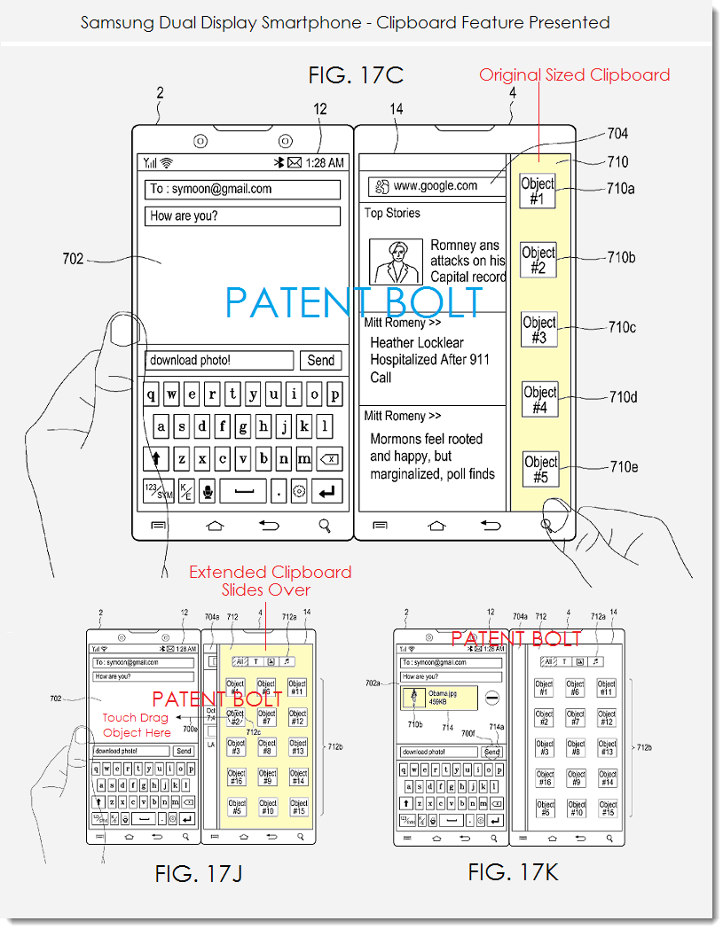 Samsung Dual Display Device Patent new