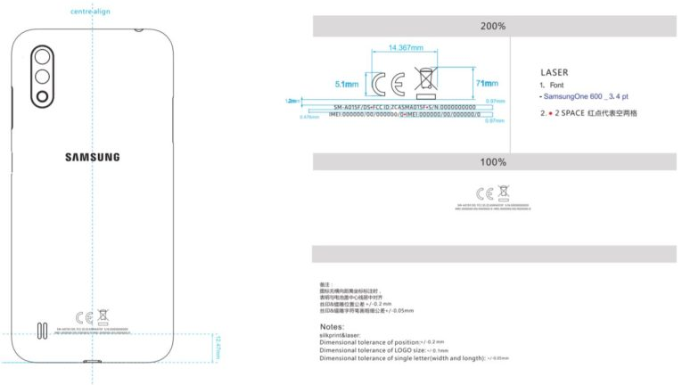 Samsung Galaxy A01 FCC