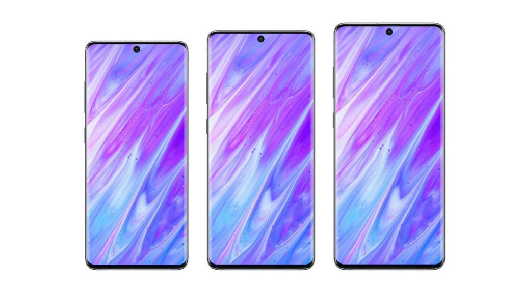 Bocoran render penampakan Samsung Galaxy S11e, S11, dan S11 +.