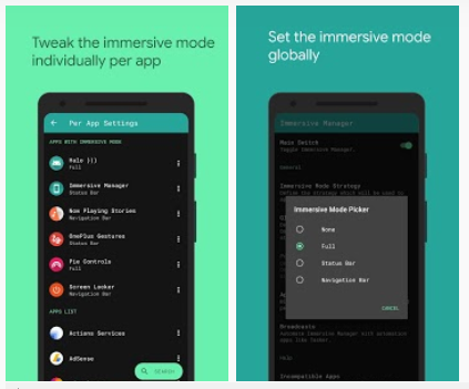 immersive mode manager