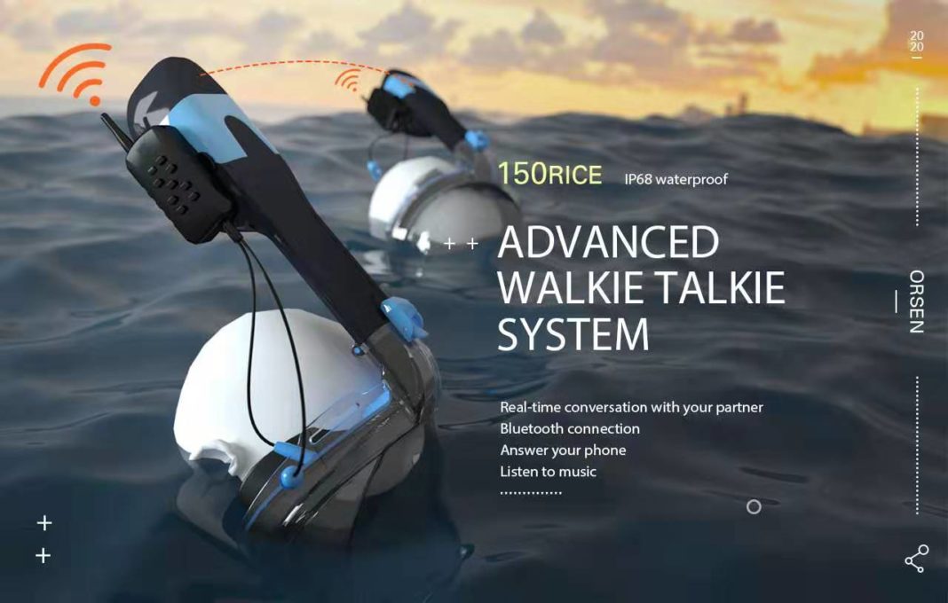 Orsen Airfresh is the world's safest snorkel mask with Walkie Talkie