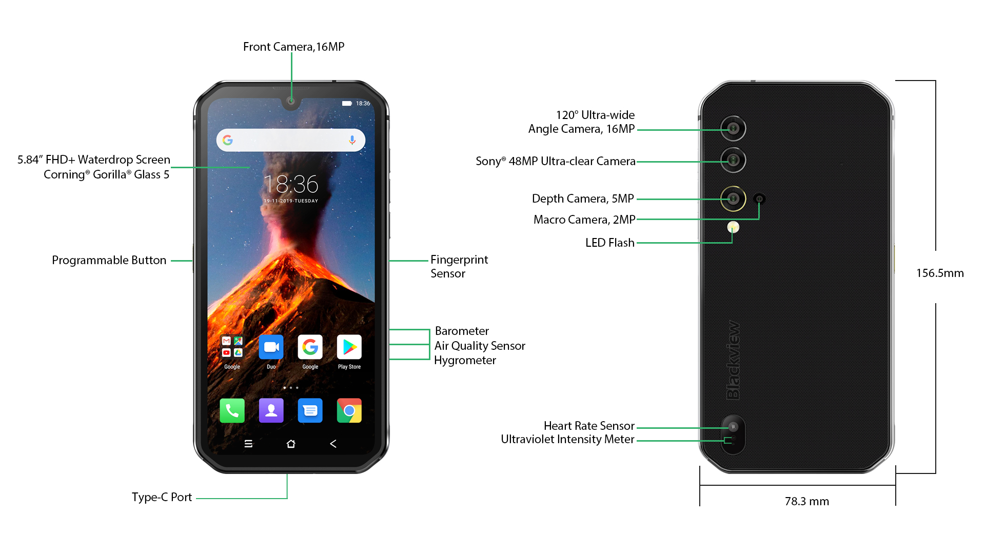 Blackview BV9900 reveals its attractive design in new video - Gizmochina