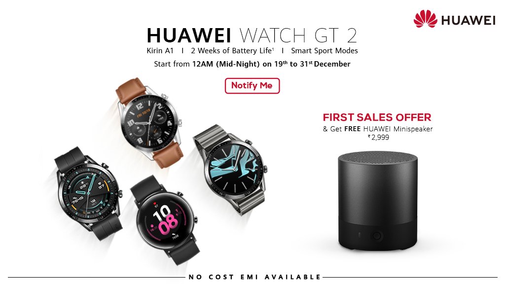 Huawei Watch GT 2 India launch
