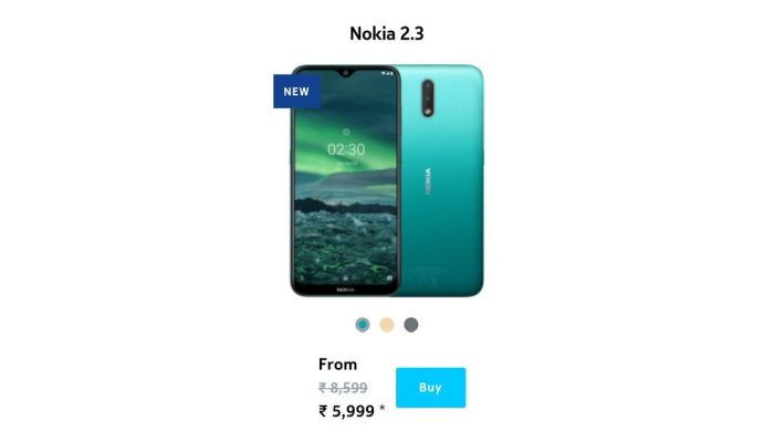 Nokia 2.3 leaked pricing
