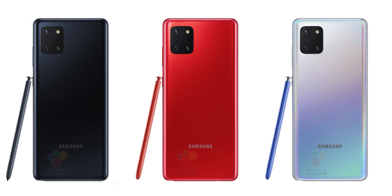 Samsung Galaxy Note 10 Ltie colors-