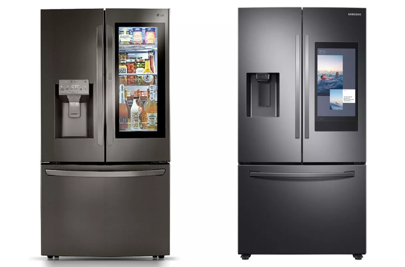Samsung & LG Smart Fridges come with AI & Large Seethrough displays Gizmochina