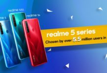 Over 5.5 million units Realme 5 series phones sold in 2019 realme 5