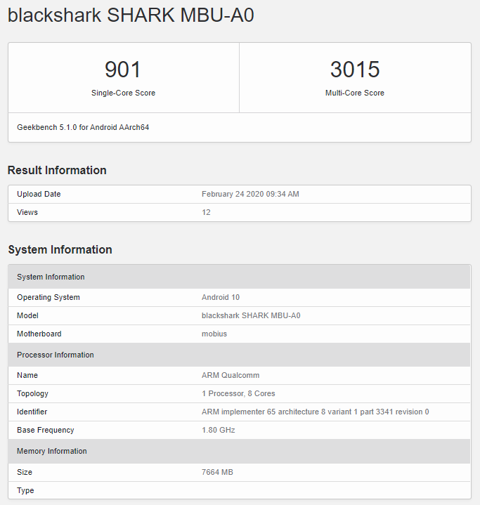 Black Shark3 MBU-Al0