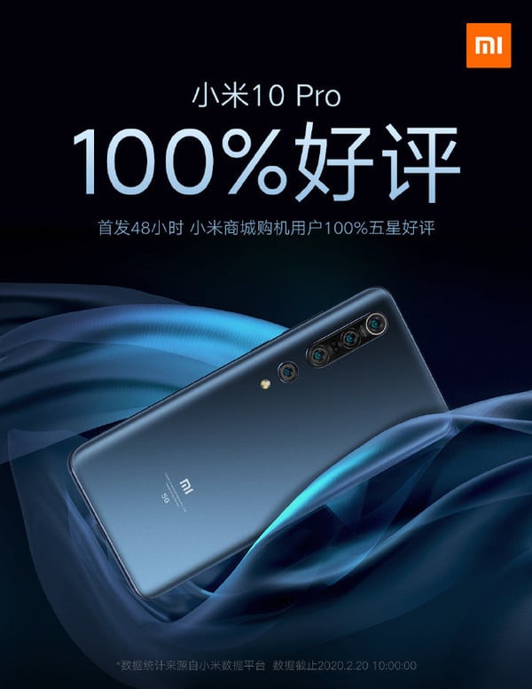 Xiaomi MI 10 Pro% 100 Övgü