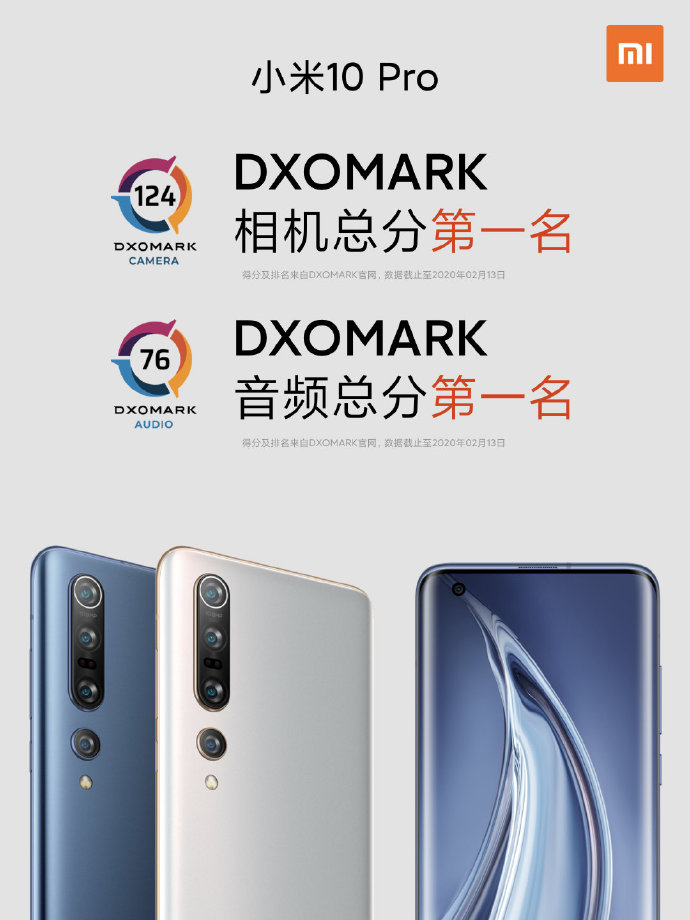 xiaomi mi 10 5g dxomark