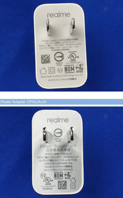 Realme 6i chargers