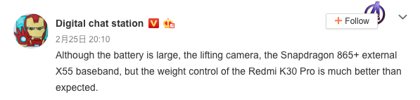 Redmi K30 Pro Details Leak