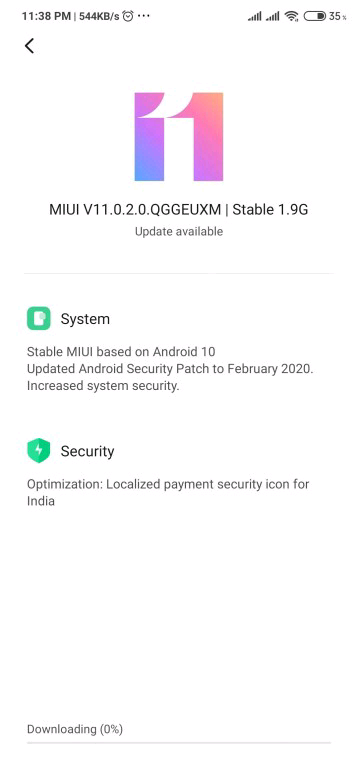 Redmi Note 8 Pro Android 10 güncellemesi