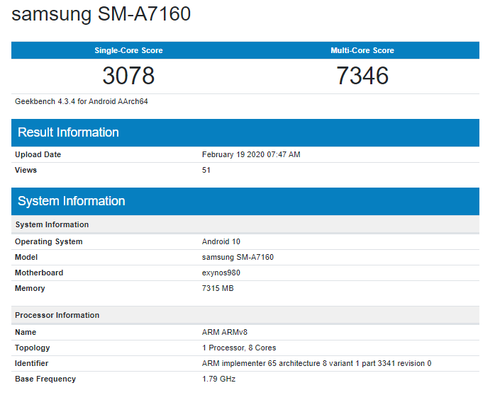 Samsung Galaxy A71 5G