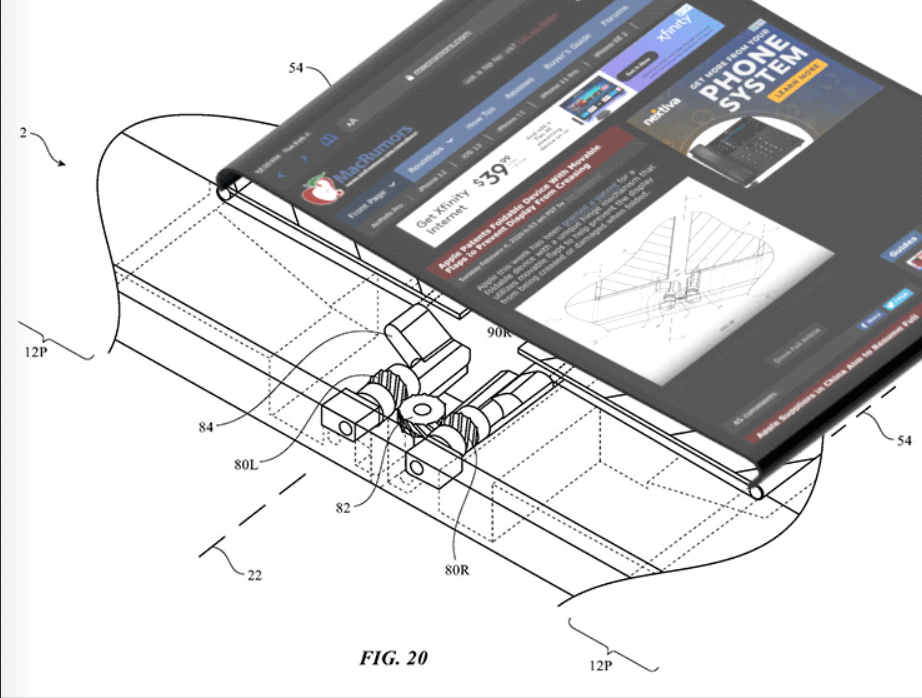 حصلت Apple على براءة اختراع لتصميم فريد من نوعه ، يمكن أن يكون لهاتف iPhone القابل للطي 3 تفاحة