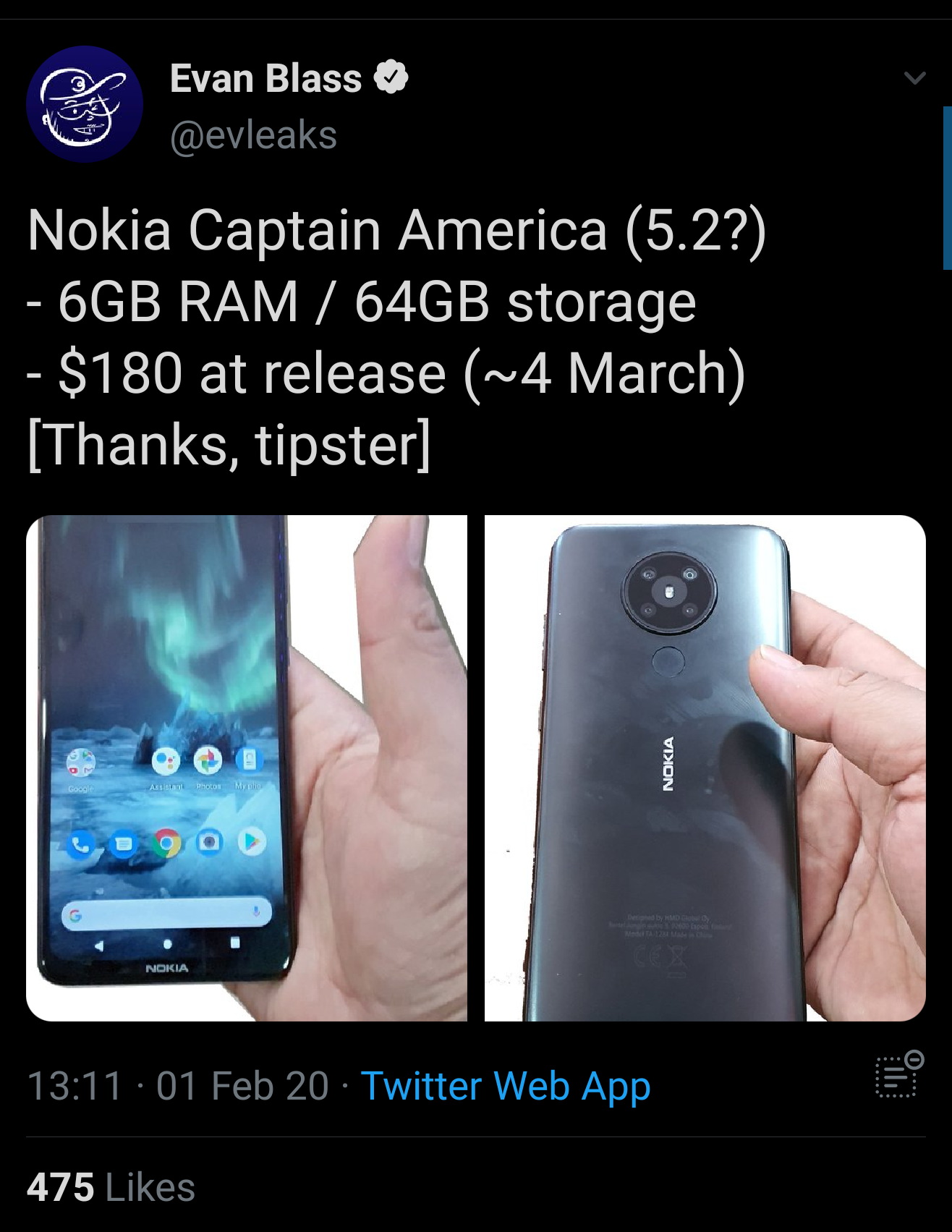 Nokia Captain America (Nokia 5.2)