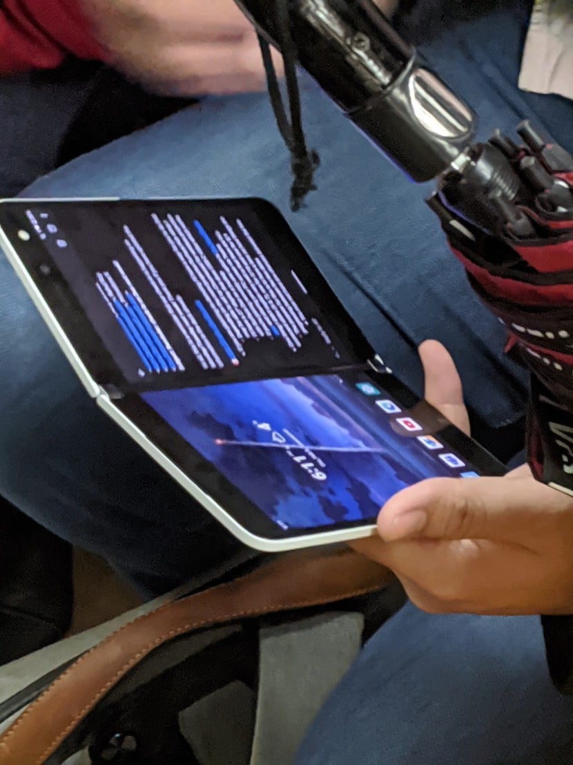 Microsoft S Foldable Phone Shows Up In Live Images
