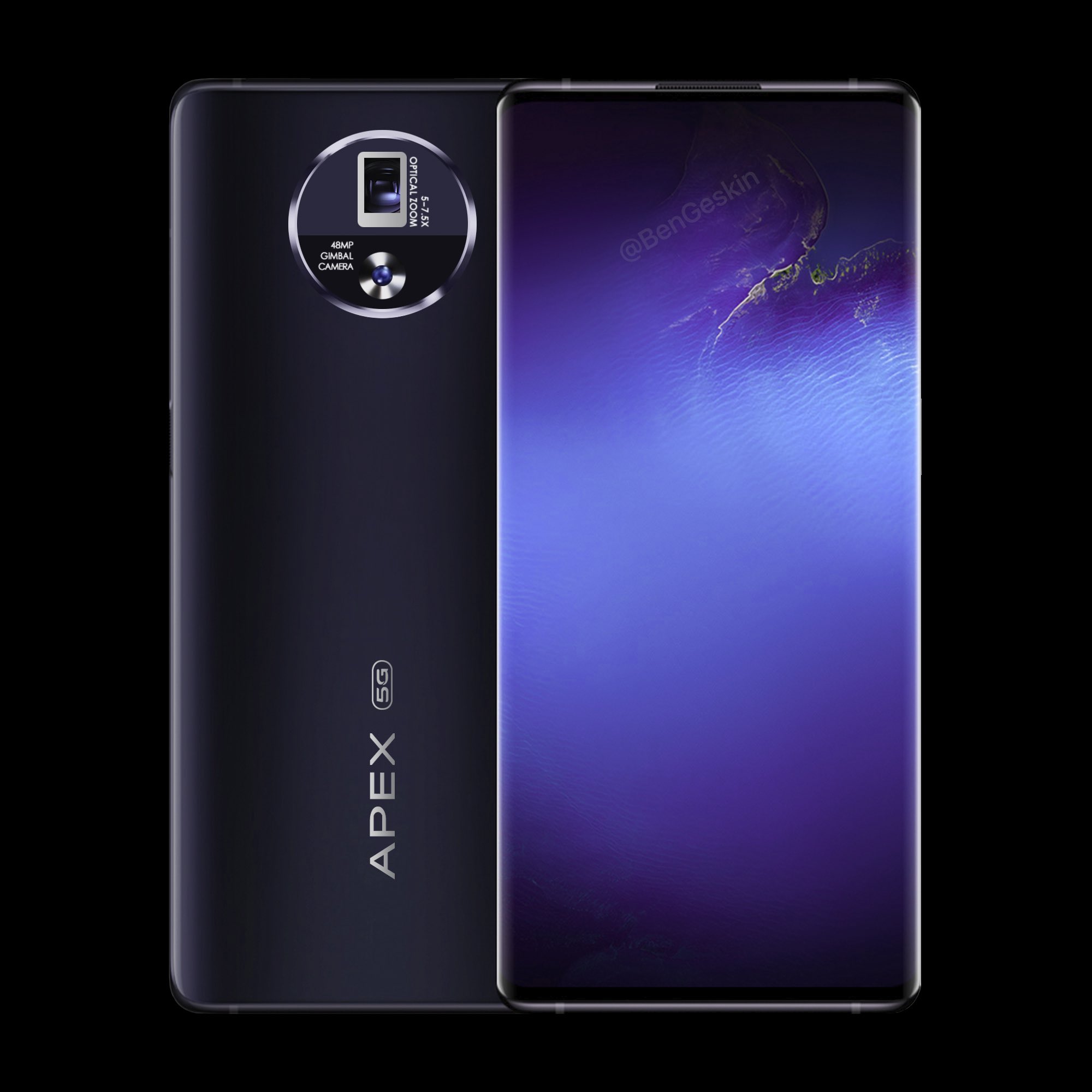 Vivo Apex 2020 Concept Phone Unofficial Renders Reveal The Front
