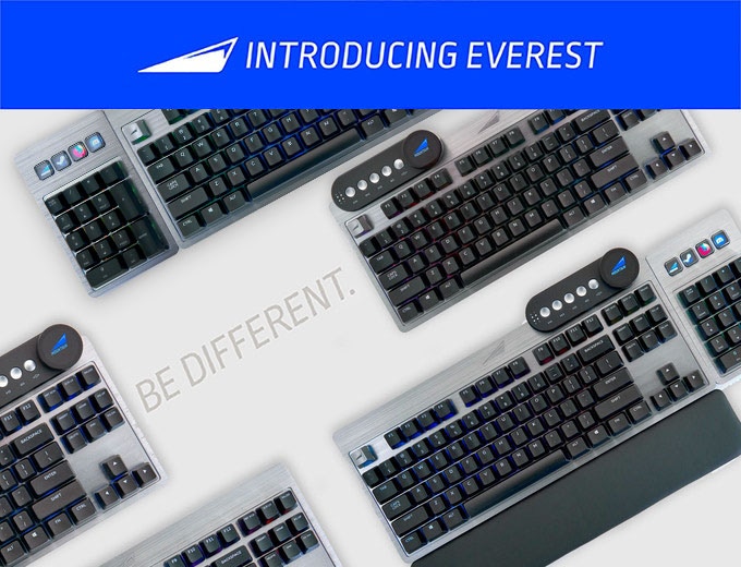 Everest, a Modular keyboard with colored display keys and more