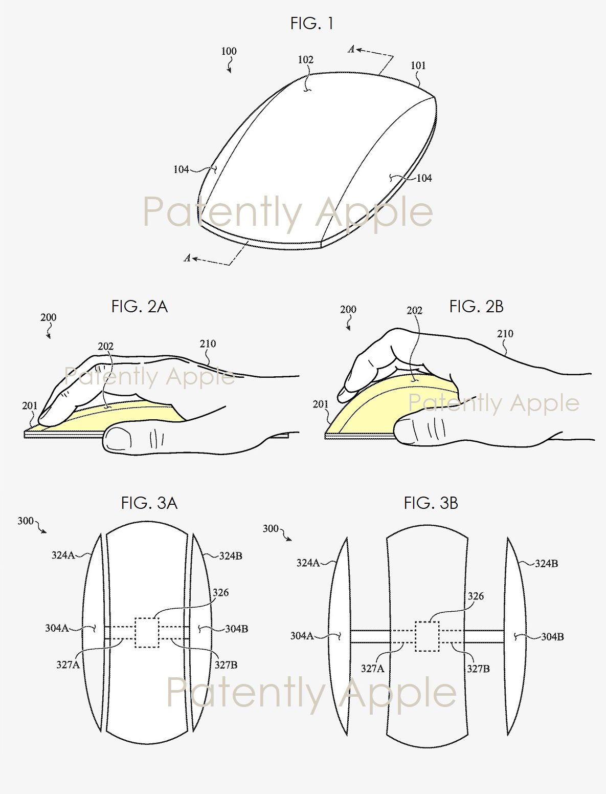Apple Shape Shifting Mouse Patent