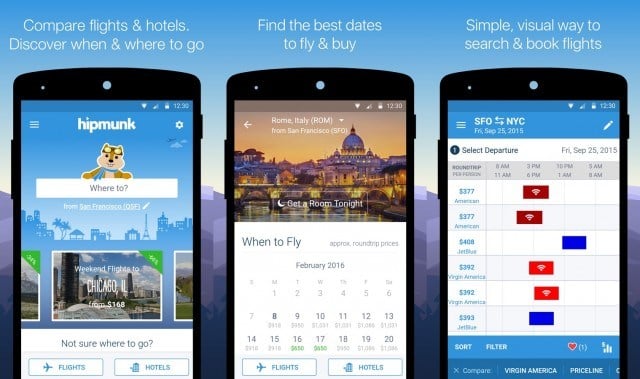 hipmunk flight search app